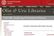 Cornell University Critically Analyzing Information Sources